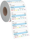 300 Removable Food Labels, Water/Oil/Tear Resistant Freezer Pantry Labels with Perforation Line No Residue Left for Food Containers Jars Kitchen Restaurant Storage Organization