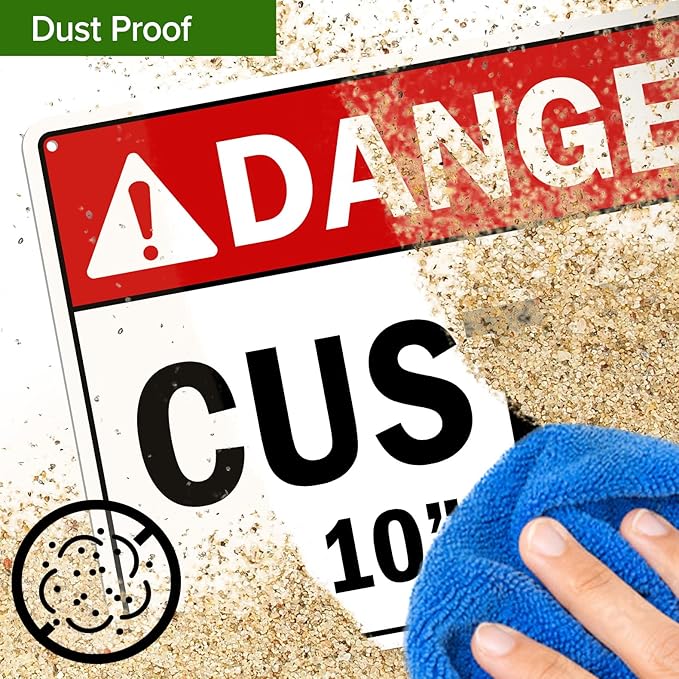 Custom Danger Sign, Ansi Sign, Osha Compliant, 10x14 Inches, Rust Free .040 Aluminum, Fade Resistant, Made in USA by My Sign Center