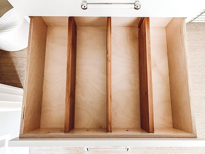 Lipper International Bamboo Kitchen Drawer Dividers, Set of 2