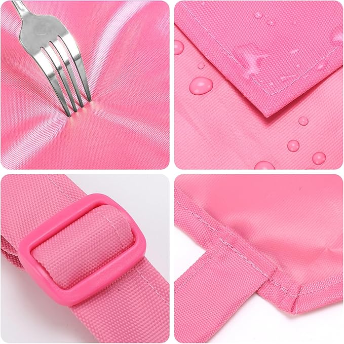 2 Pack Waterproof Rubber Vinyl Apron 40 Inch Chef Aprons for Men Heavy Duty Chemical Work Apron Extra Long Grilling Aprons with Adjustable Bib Apron for Dishwashing Lab Butcher Cooking Kitchen PINK