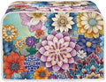 UNICEU Boho Flower Bright Blossom 2 Slice Quilted Toasters Cover, Dust-proof Toasters Cover Bread Maker Cover Kitchen Small Appliance Dust Cover