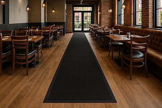 Guardian WaterGuard Indoor/Outdoor Wiper Scraper Floor Mat, Rubber/Nylon, 4'x20', Charcoal