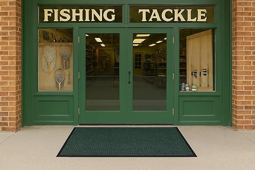 Guardian WaterGuard Indoor/Outdoor Wiper Scraper Floor Mat, Rubber/Nylon, 3'x5', Green