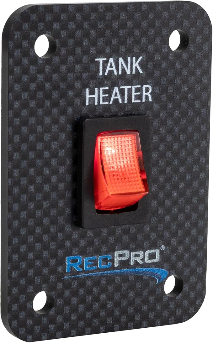 RecPro RV Toggle Switch | RV Tank System Control Panel Switch | Gang Kit System | Tank Heating Pad Toggle Switch | RV Tank Heater Panel (1 Toggle)