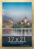 wallsthatspeak 17x21 Gold Picture Frame for Puzzles Posters Photos or Artwork