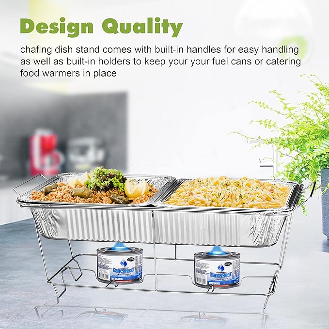 Chafing Wire Rack Buffet Stand - 12 Pack Full Size Racks For Dish Serving Trays Food Warmer catering supplies for Parties, Occasions, or Events
