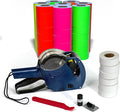 Kenco BK 1 Line Price Gun Kit - Includes 6,000 Labels, 2 Ink Rollers, Label Scraper - 8 Digit Labeler for Pricing, Dating, and Coding (BK-1 KIT 64,000 Labels)