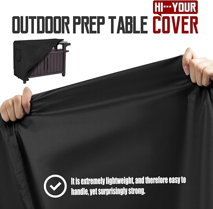 Portable Outdoor Table Cover, Fits 32 Inch Keter Unity Portable Outdoor Table,420D Tear-Resistant, UV Resistant, All Weather Protection Preptable Cover,Black(35" L x 24" W x 35" H)