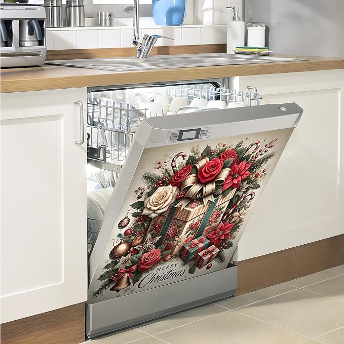Dishwasher Magnet Sticker Cover Panel Decal Refrigerator Magnetic Sticker Decorative for Kitchen Decoration,Fridge Door Cover, Appliances Stickers 23"x26"