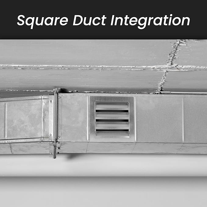 Repa Market 8" x 8" Inch Heavy Duty Galvanized Steel Exhaust Vent - Air Intake Wall Louvered Vent Grille - Outdoor/Indoor HVAC Vent Register - HVAC Crawl Space Durable Air Gable Vent