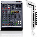 4 Channel Audio Mixer, 99 DSP Sound Board Console with 48V Phantom Power, Professional DJ Mixer for Podcasting, Streaming, Studio Recording (SMX4)