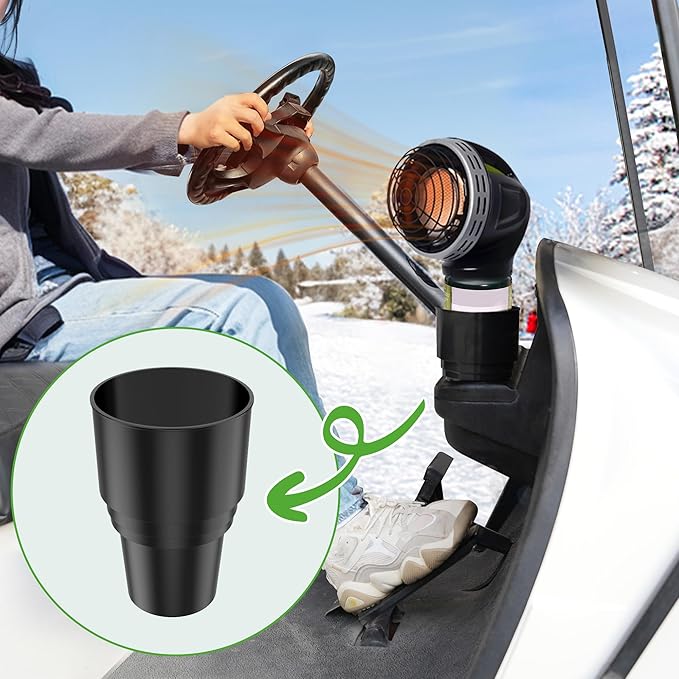 10L0L 2 Pack Golf Cart Cup Holder, Dash Adapter for Portable Propane Heater Cylinder, Universal Replacement Drink Holder for Yamaha EZGO Club Car