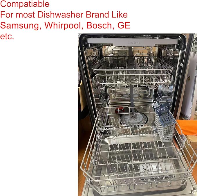 2026 Upgraded Dishwasher Cutlery Basket Compatiable For Samsung DD82-01112A / ‎DD94-01013A / DD97-00250A Silverware Basket for Most Dishwasher Like Samsung GE Whirpool Bosch（9 x 3 x 10.3 Inch
