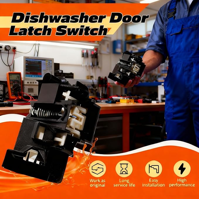 Dishwasher Door Latch Switch DD34-00007A,Compatible with Samsung Dishwashers DW80J9945US, DW80J7550UG, DW80M9960UG – Replaces AP5917184 113127