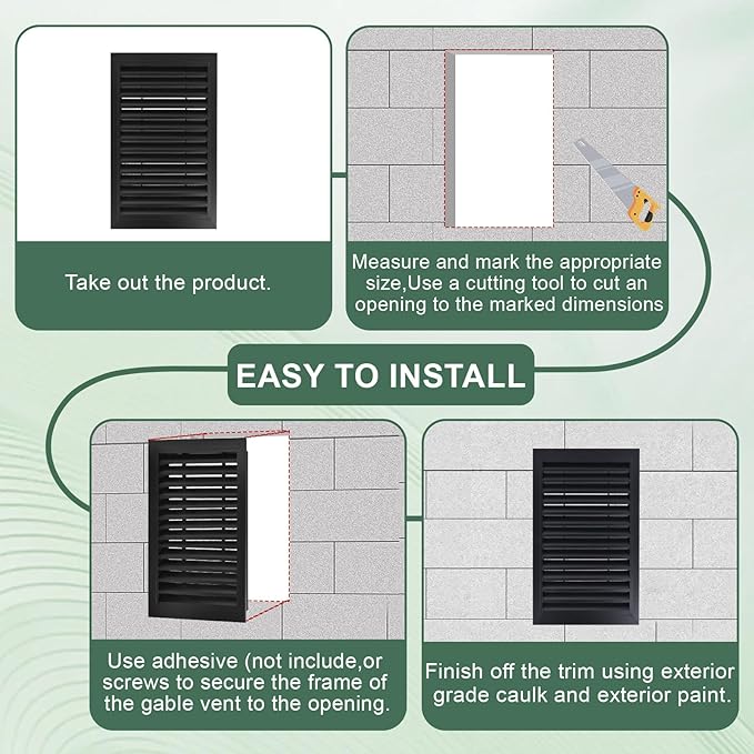 18"x24" Paintable Gable Vent - Premium Aluminum，Filter Screen for Removable, Ideal for Gables, Sheds, and Attics - Vent Opening 16"x22" - Boost Ventilation and Guard Against Moisture