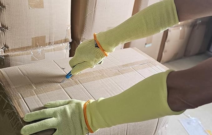 G & F PRODUCTS 100% Kevlar fiber by DuPont Cut Resistant Knit Sleeve, Sold by 6-piece pack