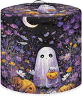 Purple Floral Halloween Ghost Dust Cover for Kitchen Accessories 6 Quart Pressure Cooker Air Fryer Rice Cooker Dust Cover with Top Handle and Storage Pocket