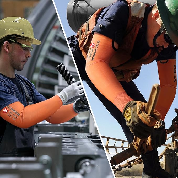 Schwer PRO-SKIN ANSI A9 Cut Resistant Arm Sleeves for Men & Women, Puncture Resistant Arm Protectors for High Risk Work