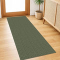 IOHOUZE Washable Runner Rug 2x5 Non Slip Runners for Hallways Entryway Runner Indoor, Kitchen Throw Rug Woven Cotton Floor Carpet for Hall Entrance Bedroom, Olive Green/Dusty Green