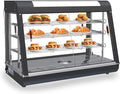 35 inch Food Warmer Countertop Pizza Warmers Display Commercial Pastry Patty Warmer Case for Buffet Restaurant Heater Food Service, L35 x W19 x H25