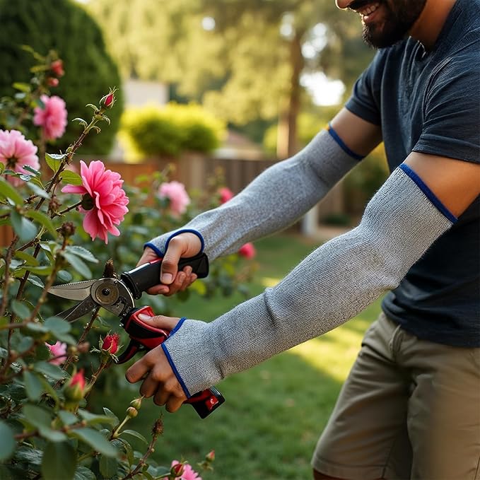G & F PRODUCTS 100% Kevlar fiber by DuPont Cut Resistant Knit Sleeve, Sold by 6-piece pack