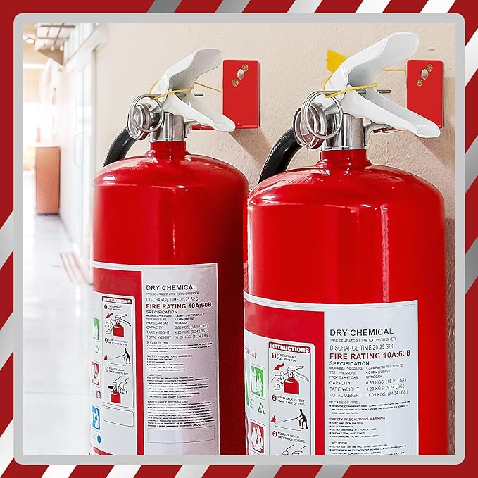 4 Pack Fire Extinguisher Mounts & Brackets, Fire Extinguisher Wall Hook Holder Hanger for 20 lb fire Extinguisher Mount