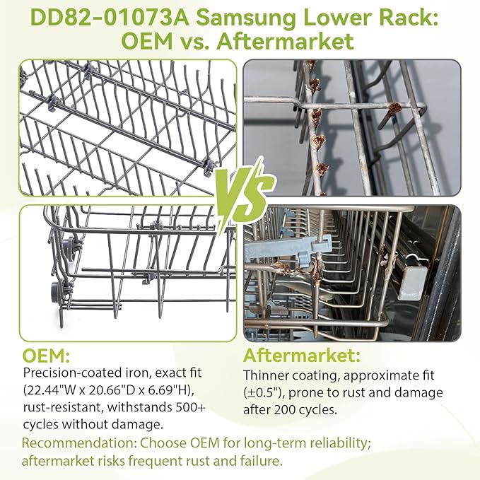 【𝟮𝟬𝟮𝟲 𝙐𝙥𝙜𝙧𝙖𝙙𝙚𝙙】 DD82-01073A Dishwasher Lower Dishrack (23 * 22 * 10in) Assembly - Fit For Samsung Dishwasher Dishrack Parts DW80R5061,DW80R5060,DW80K7050UG,DW80K5050US Series
