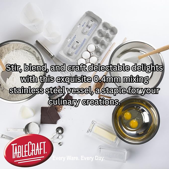 Tablecraft 5 qt Stainless Steel Mixing Bowl