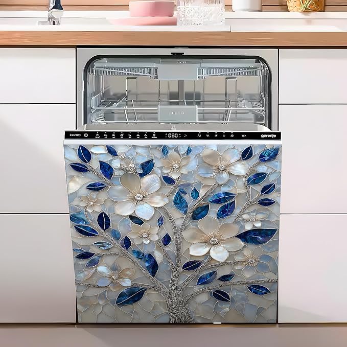 Dishwasher Magnet Sticker Cover Panel Decal Refrigerator Magnetic Sticker Decorative for Kitchen Decoration,Fridge Door Cover, Appliances Stickers 23"x26"