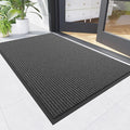 Front Door Mat, 3' x 6' Heavy Duty Indoor Outdoor Door Mat for Entryway, Commercial Door Mats Entrance, Low Profile Welcome Mats Non-Slip, Durable Rubber Backing Entry Mat for Patio, Home