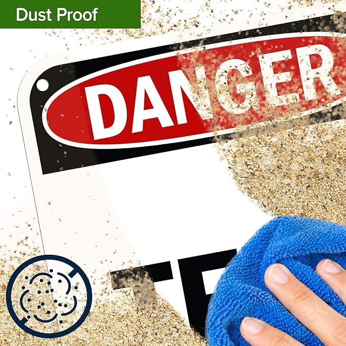 Custom Danger Sign, OSHA Sign, 12x18 Inches, 55 mil thick HDPE (high density polyethylene), Made in USA by My Sign Center