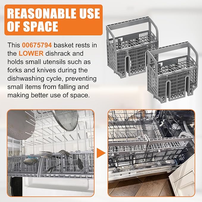 Upgraded 00675794 675794 Dishwasher Silverware Basket For Thermador Bosch Dishwasher Silverware Basket Replacement Parts Bosch Utensil Baskets Cutlery Holder SHE55M15UC SHX3AR75UC 00704855 9001396277