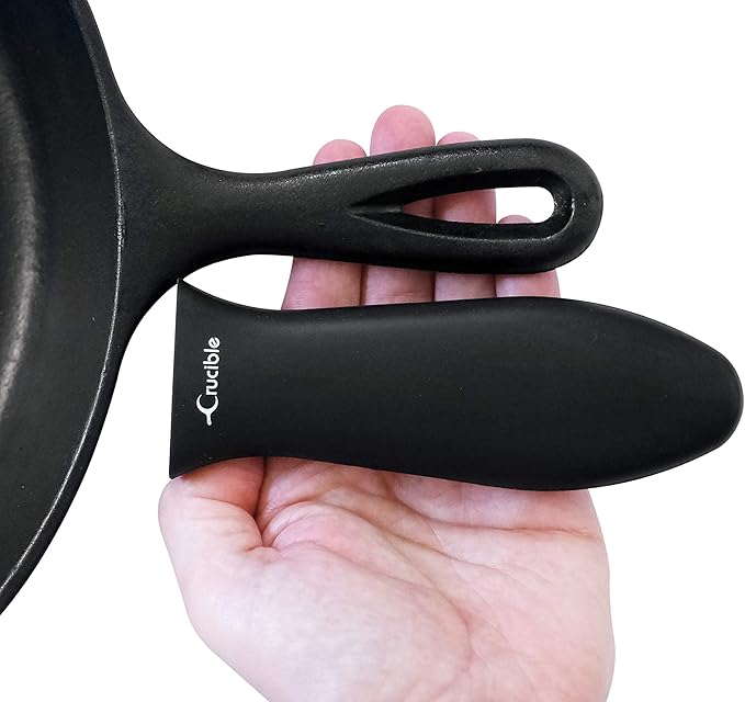 Silicone Hot Handle Holders, Potholders (5-Pack Mix Black) for Cast Iron Skillets, Pans, Frying Pans & Griddles, Metal and Aluminum Cookware Handles - Sleeve Grip, Handle Cover