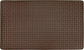 Achim Home Furnishings Woven-Embossed Faux-Leather Anti-Fatigue Mat - 18in x 30in - Espresso