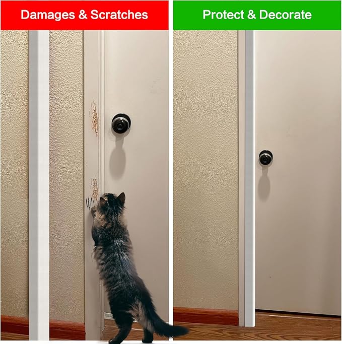 ‎Frychee Wall Corner Protector, Walls Edge Protector，Self-Adhesive Wall Corner Guards,PVC Double Side Edge Protector， Furniture Stairs Guard (2, 2.5x150cm/0.98x59.1in)