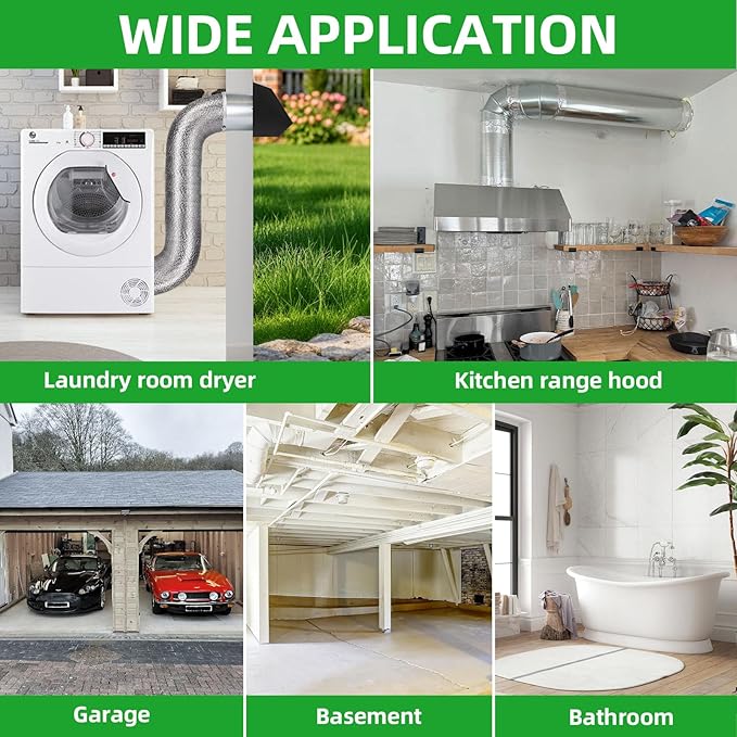 7Inch Wall Vent with Screen and Damper,Galvanized Steel Hooded Wall Vent Cover Cap Exhaust Vent Cover Outside,Exterior Vent Hood Outdoor for Kitchen Range Hood Laundry Dryer Bathroom Fan Duct Air Vent