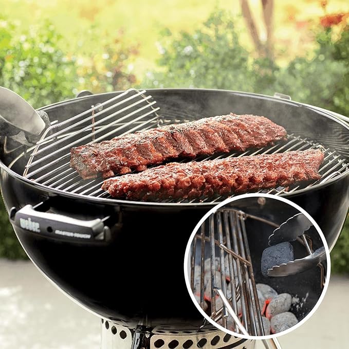 22" Cooking Grate Hinged for Weber, 7436 Charcoal Grill Grate Round Hinged, Replacement Part for Weber One-Touch, Performer and Bar-B-Kettle Series, Grill Grate BBQ for Weber Series