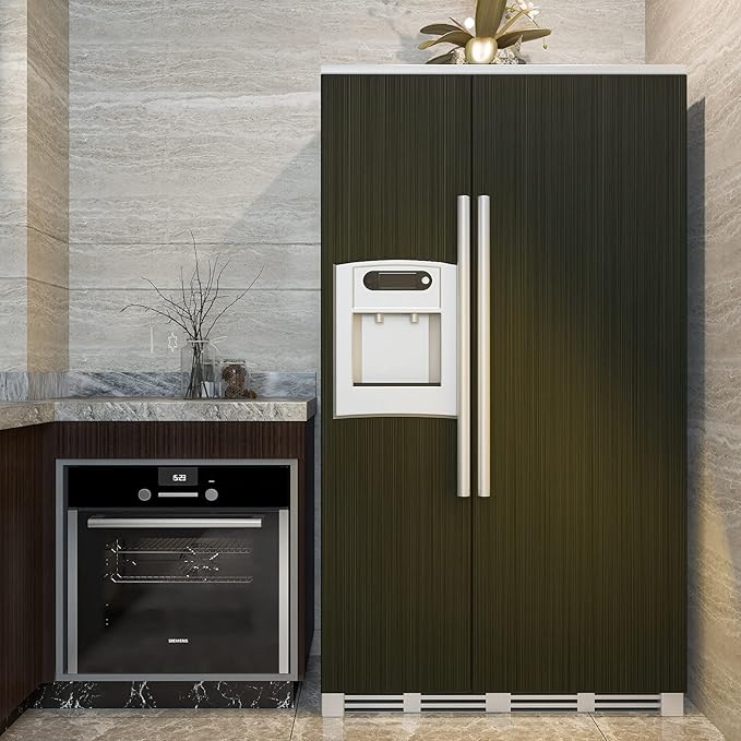 CRE8TIVE Bronze Black Stainless Steel Contact Paper for Appliances 12"x354" Thick Brushed Metallic Wallpaper Stick and Peel Heat Resistant Self Adhesive Vinyl Kitchen Wallpaper for Fridge Dishwasher