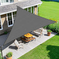 Amagenix Sun Shade Sail 8X11X12.8 Curved Edge Outdoor Shade Canopy Dark Grey Breathable 95% UV Block Shade Cloth for Patio Garden Backyard (We Make Custom Size)