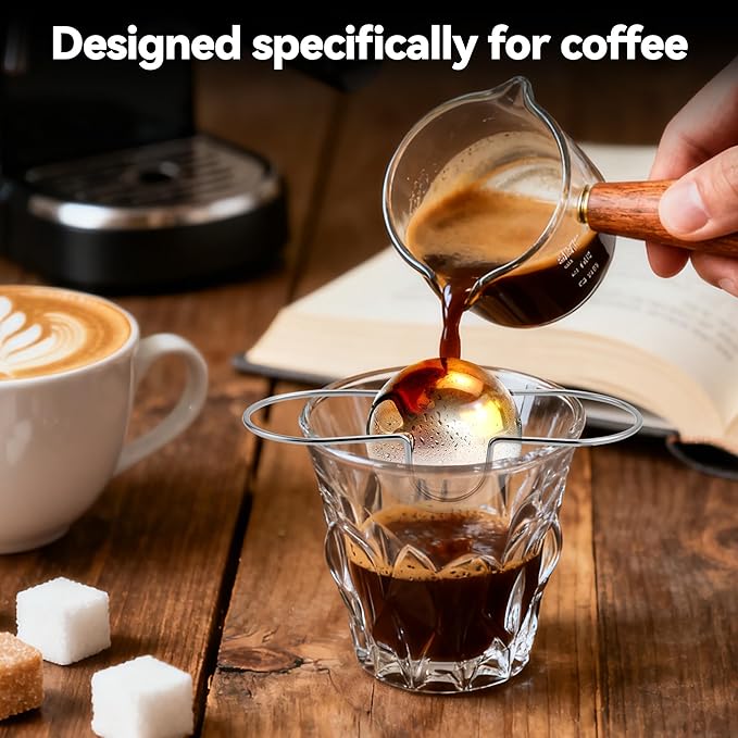 Upgrade 2 Pack Espresso Frozen Ball for Espresso Coffee, Stainless Steel Espresso Chilling Ball Espresso Cooler Espresso Machine Accessories