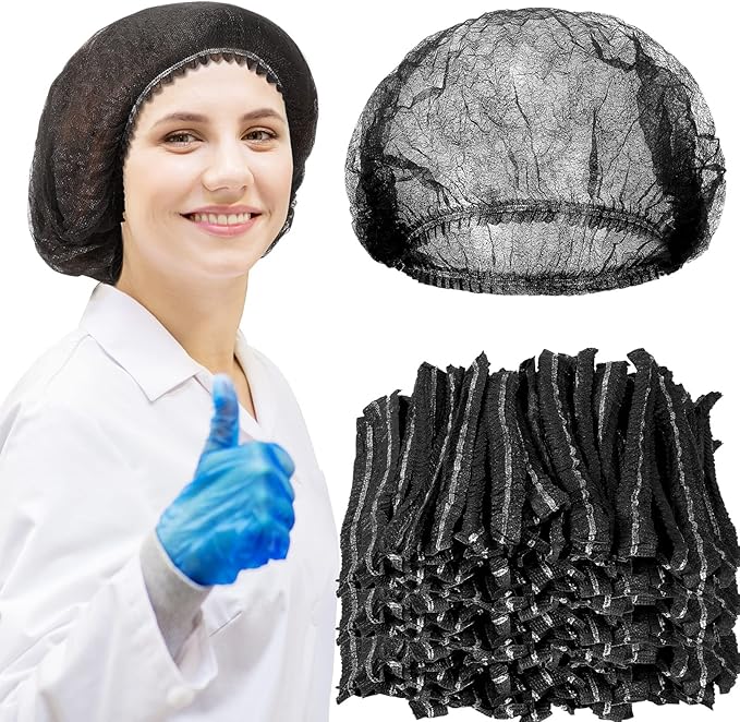 Yahenda 1000 Pcs Disposable Bouffant Caps Bulk Hair Nets 21" Non Woven Hairnet for Food Service Restaurant Lab Kitchen