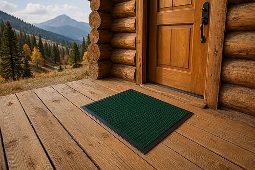 Guardian WaterGuard Indoor/Outdoor Wiper Scraper Floor Mat, Rubber/Nylon, 2'x3', Green