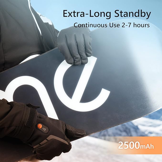 Heated Gloves for Men Women, Rechargeable Waterproof Heated Work Gloves with Arthritis Raynaud's Relief for Ski Hiking Driving