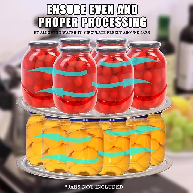 2-Pack11-Inch Pressure Cooker Canner Rack/Canning Rack Food Grade 304 Stainless Steel Compatible with Presto, All-American and More (Canning Racks 11inch-2p)