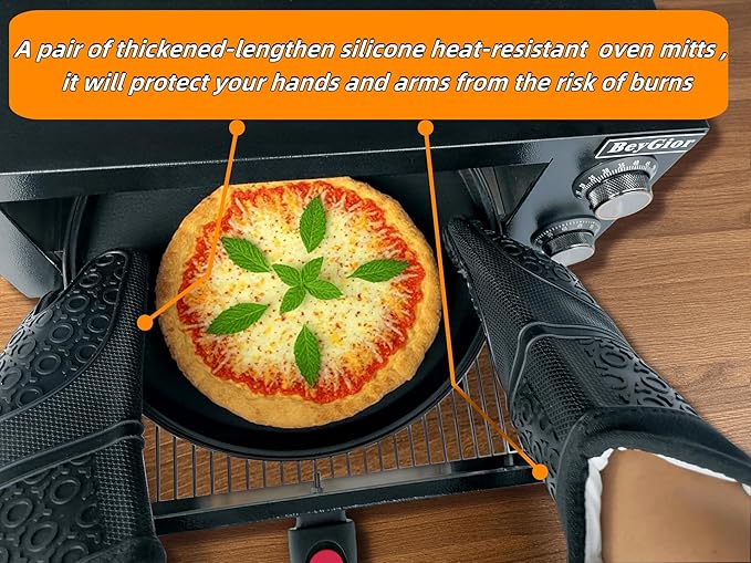 Electric Pizza Oven Indoor, Countertop Pizza Oven with Two 12 inch Baking Trays, Oven Mitts,Commercial Pizza Maker for Home, Stainless Steel Pizza Cooker with Visual Window, Removable Handle
