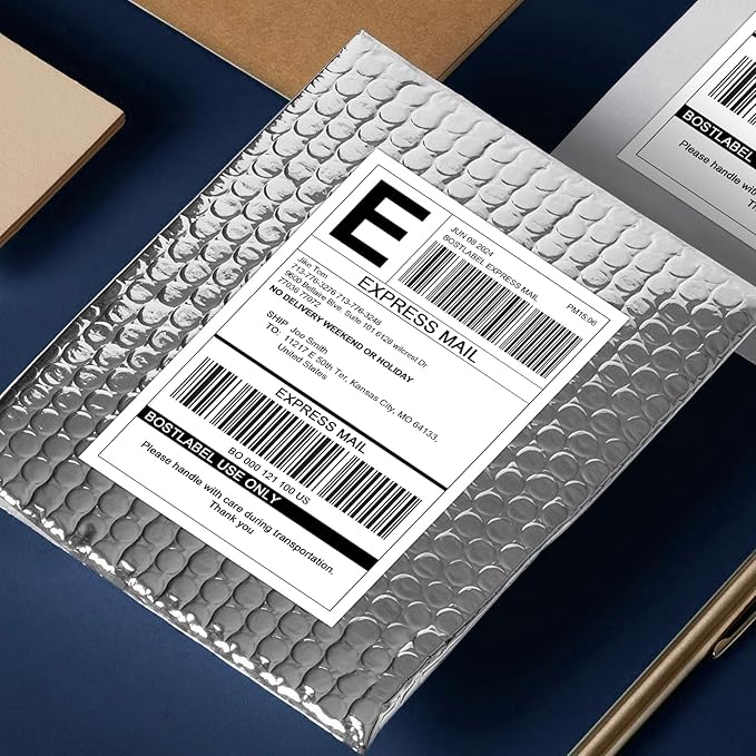 8.5"x5.5" Half Sheet Shipping Labels for Laser & Inkjet Printers, 500 Sheets 1000 Pcs Half Page Labels, Self Adhesive Mailing Address Stickers