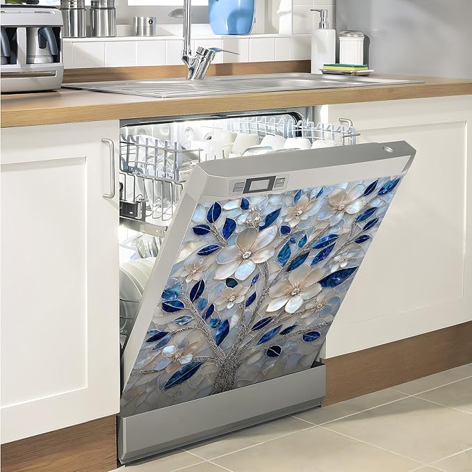 Dishwasher Magnet Sticker Cover Panel Decal Refrigerator Magnetic Sticker Decorative for Kitchen Decoration,Fridge Door Cover, Appliances Stickers 23"x26"