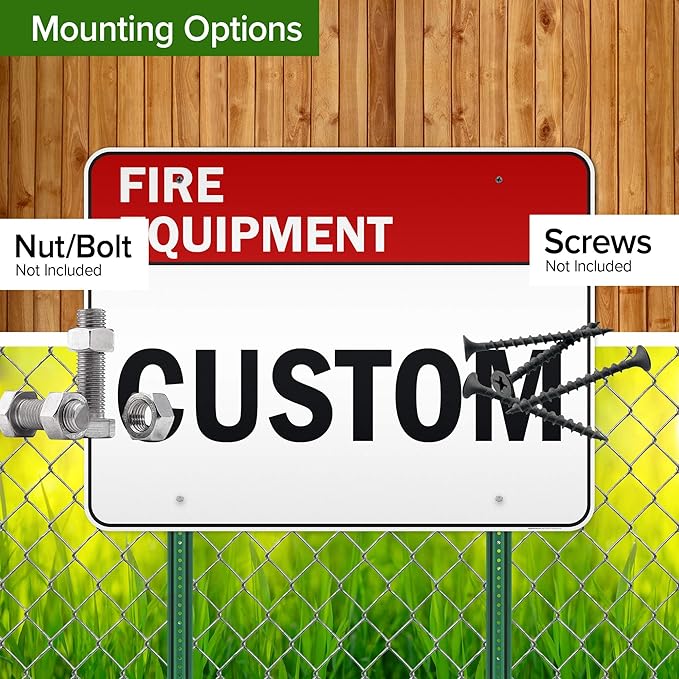Custom Fire Equipment Sign, Ansi Sign, Osha Compliant, 36x48 Inches, Reflective, Rust Free DiBound, Fade Resistant, Made in USA by My Sign Center