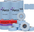 Perco 1 Line Blue Labels - 32 Rolls, 4 Sleeves, 32,000 Blank Price and Date Gun Labels for Perco Lite, X, Plus and Pro 1 Line Price and Date Guns - Made in USA
