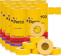 Perco 1 Line Yellow Labels - 80 Rolls, 10 Sleeves, 80,000 Blank Price and Date Gun Labels for Perco Lite, X, Plus and Pro 1 Line Price and Date Guns - Made in USA